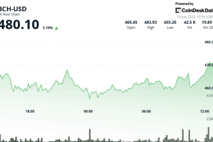 Bitcoin Cash Jumps to $480 as 24-Hour Trading Volume Spikes 22% Above Average