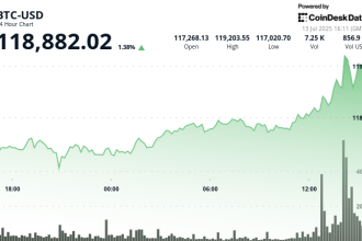 Bitcoin Breaks $119, While XLM and HBAR Lead Altcoin Rally